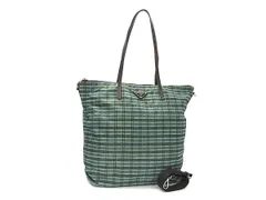 ■極美品■ PRADA プラダ テスートナイロン チェック柄 2WAY ハンドバッグ ショルダーバッグ グリーン系 FA1306