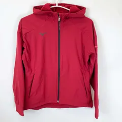 ミズノ テックシールドジャケット フーディ S レッド 32MC2860 レディース MIZUNO パーカー 防風 ストレッチ 撥水 スポーツウェア