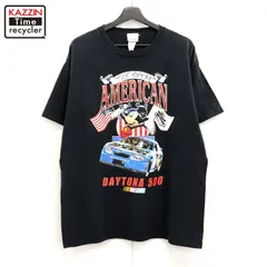 00s Disney ミッキーマウス Mickey Mouse レーシング NASCAR 半袖Ｔシャツ メンズ Lサイズ相当