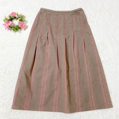 4604 ー大特価ー 【ジャンニロジュディチェ】 GIANNI LO GIUDICE タックスカート Aライン （L） 日本製 ヴィンテージカラー ミディLOT46