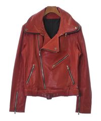 GIORGIO BRATO レザーライダースジャケット レッド - メルカリ