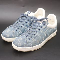 ITNZPGFGYYTK LOUIS VUITTON ルイヴィトン ルクセンブルグライン モノグラム デニム スニーカー MS0189 ブルー フラットシューズ メンズ サイズ7