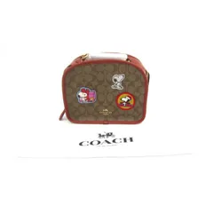 COACH X PEANUTS コーチ スヌーピー ランチ ペール・シグネチャー キャンバス・パッチ 鞄 ∠UP5171