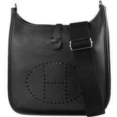 HERMES/エルメス　エヴリン3 トロワ PM（ショルダーバッグ）　トリヨンクレマンス　ブラック×シルバー金具　Z刻印【新品同様品】