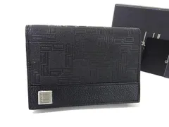 ■極美品■ dunhill ダンヒル ディーエイト PVC×レザー カードケース カード入れ 名刺入れ パスケース メンズ ブラック系 FH9073