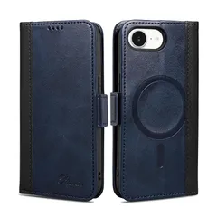 Rssviss iPhone 16e 用 ケース 手帳型 MagSafe対応 iPhone 16e 手帳型ケース カード収納 スタンド機能 全面保護 衝撃吸収 アイフォン16E スマホケース MagSafe ワイヤレス充電対応 サイドマグネット付き 財布型 1