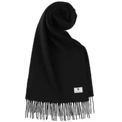 [Elensia] エレンシア カシミヤ 100% マフラー ギフト用不織布袋付き レディース メンズ 洗える 無地 ブラック クロ 全9色 [ブラック]