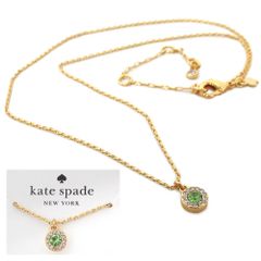 【新品 未使用】Kate spade ケイトスペード アウトレット ネックレス キューブジルコニア パヴェ ハロー ペンダント KK663 300