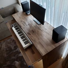 110✕36　木目調　無垢材　カウンターテーブル　ウォールナット　アンティーク 110✕36 木目調 無垢材 カウンターテーブル ウォールナット