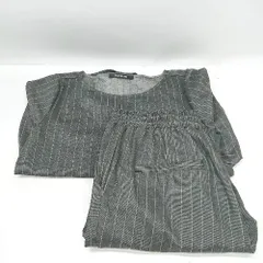 ◇ ⊇ MAYSON GREY ウエストゴム ストライプ柄 トップス パンツ セットアップ サイズ1 チャコールグレー系 レディース E  【1502200006282】