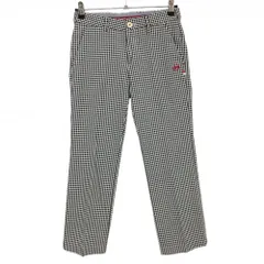 【美品】マスターバニー パンツ 黒×白 チェック  レディース 0(S) ゴルフウェア MASTER BUNNY EDITION