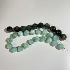 グリーンアンフィボールインクォーツ 12mm ＆10mm