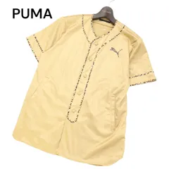 PUMA × DISCOVERED プーマ × ディスカバード 春夏 レオパード柄 パインピング★ 半袖 ベースボール シャツ Sz.M　メンズ
