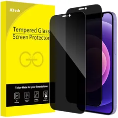 【在庫セール】JETech iPhone 12/12 Pro (6.1インチ専用) プライバシーフィルム 全面保護 覗き見防止 強化ガラスフィルム 隅々までカバー ケースに干渉なし 2枚セット 0
