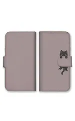 iPhoneX iPhoneXS ケース 手帳型 アイフォンX アイフォンXS スマホケース 携帯ケース 猫 ネコ ねこちゃん 黒猫 イラスト かわいい 可愛い おしゃれ カラー02