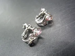 ■美品■ courreges クレージュ ラインストーン ネジバネ式 イヤリング アクセサリー レディース シルバー系 DG7272のサムネイル