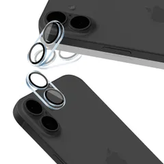 用 iPhone16 / iPhone 16 Plus カメラレンズ 保護 カバー 2枚 【2枚セット 日本旭硝子製】 用 アイフォン16/アイフォン16プラス カメラフィルム 用 いPhone16 / いPhone16 Plus 強化ガラス レンズ保護フィル
