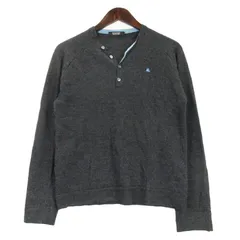 バーバリーブラックレーベル BURBERRY BLACK LABEL ニット 長袖 セーター ウール 3 チャコールグレー 250328E ■GY99