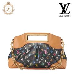 LOUIS VUITTON ルイヴィトン モノグラムマルチカラー ジュディMM 2WAY ハンドバッグ ノワール　 M40255  （ゴールド金具）ショルダーバッグ【中古】【送料無料】