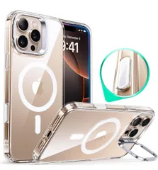 ★ESR iPhone 16 Pro Max ケース MagSafe対応 カメラコントロール 隠しスタンド 調整可能 ワイヤレス充電対応 米軍MIL規格 耐衝撃 傷防止 軽量 スマホケース 高い透明度  透明 ケース Classicシリーズ クリア