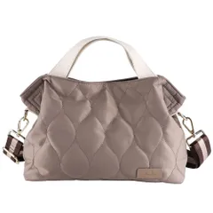 ☆ グレーベージュ/ベージュ ☆ LIZDAYS キルティングナイロンショルダーバッグ トートバッグ レディース キルティング ショルダーバッグ ハンドバッグ 鞄 かばん バッグ バック 斜めがけ 大人 軽い 軽量 通勤 通学 おしゃれ きれいめ 肩掛け