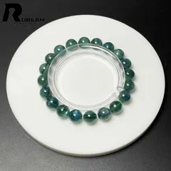 【一点限り】 希少 EU製 ★ROBEAN・グリーン猫目カイヤナイト★天然無着色 ブレスレット パワーストーン 綺麗 浄化 癒し プレゼント2 9.4-9.7mm M0723955