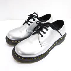 ドクターマーチン DR.MARTENS vegan 3ホール レースアップ シューズ 1461 シルバーカラー UK3 22cm