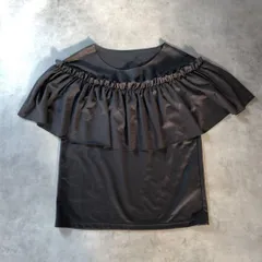 WQ023◇HERENCIA：フリルスリーブカットソー◇38◇ チャコールグレイ系 ヘレンチア Mede in Japanのサムネイル