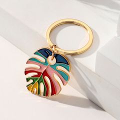 リーフ キーホルダー キーリング カラフル 植物 葉っぱ 木 自然 命 生命 成長 再生 癒し お揃い ギフト ペア 贈り物 贈りもの 新品