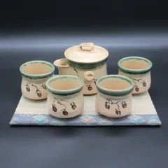 加藤伸也 黄瀬戸家紋茶碗 織部面取湯呑 加藤伸也 黄瀬戸家紋茶碗 織部面取湯呑