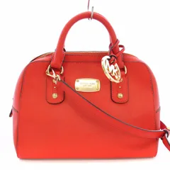 マイケルマイケルコース Michael michael kors ハンドバッグ ショルダーバッグ 2WAY レザー チャーム付き 赤 /TK