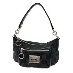 COACH poppy 2way shoulder bag BLACK Y2K - メルカリ