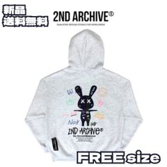 【韓国】（新品未使用　札なし）2NDARCHIVE カラフルウサギ パーカー 韓国】（新品未使用札なし）2ND ARCHIVE カラフルウサギパーカー