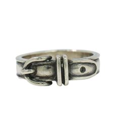 本物 エルメス HERMES サンチュール ベルト モチーフ 925 リング 指輪 12.5号 シルバー アクセサリー ジュエリー 中古 【フォロー割】