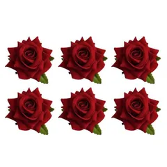 バラの花 ヘアピン 髪飾り ブローチ 花嫁 ブライダル 6点セット