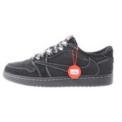 NIKE (ナイキ) ×TRAVIS SCOTT AIR JORDAN 1 LOW OG SP BLACK PHANTOMトラヴィススコット エアジョーダン1 ブラックファントム ローカットスニーカー DM7866-001 US8/26cm