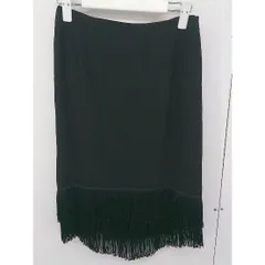 ◇ EMODA エモダ フリンジ 膝丈 タイト スカート サイズM ブラック レディース  【中古】 【1206020000542】のサムネイル