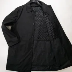 【美品】スタッフォード STAFFORD ウールライナー付きステンカラーコート ロング ブラック 黒 XL-XXLサイズ相当 ビジネス 通勤 通学 VINTAGE