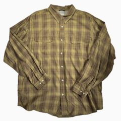 送料無料 即決★Columbia XXL★ 裏メッシュ シャツ カーキ チェック ジップポケット 裏ナイロン メンズ コロンビア sh250403