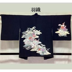101　未使用品　正絹　羽織　絵羽　京加賀友禅　刺繍入り　リメイク　素材　土産　海外　ギフト