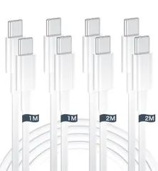 ★USB C ケーブル タイプc 1M/2M 各２本 PD対応 60W超急速充電 断線防止 高速データ転送 Type-C to Type-Cケーブル