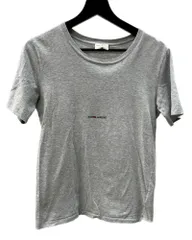 サンローラン Saint Laurent 17SS コットン クルーネック COTTON CREWNECK TEE 半袖 カットソー イタリア製 ワンポイント GRAY 炭 UP53 2017 00692 Tシャツ ロゴ グレー XSサイズ 104LT-113のサムネイル