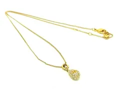 ■美品■ SWAROVSKI スワロフスキー ラインストーン ネックレス ペンダント アクセサリー レディース ゴールド系 DE5570のサムネイル