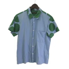 コムデギャルソンオムプリュス COMME des GARCONS HOMME PLUS シャツ 半袖 ブルー グリーン PT100340 