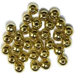 メタルビーズ ゴールド ラウンドビーズ 30個【10mm】パーツ 金 丸型 球体 穴あり 光沢 メタル メッキ 軽量 両穴 手芸 アクセサリー ハンドメイド 手芸 DIY 大きめ きらきらぷんぷん丸 CB-002