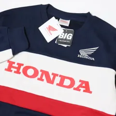 ★ホンダ HONDA 新品 メンズ 保温 裏起毛 スウェット トレーナー シャツ バイク 自動車 紺 XLサイズ [A520425BB-NVY-LL] 一 三 参★QWER