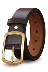 [MO FACTORY] メンズベルト 大きいサイズ ベルト 調整可能 120㎝ ビジネス M〜XXL スーツ カジュアル メンズ 作業用 カジュアルベルト (ゴールドバックル/茶色ベルト) [ゴールドバックル/茶色ベルト]