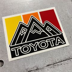 早い者勝ち！ 少し訳あり在庫処分セール 4色TOYOTAマウンテンカッティングステッカー 艶あり黒 イエロー オレンジ 赤