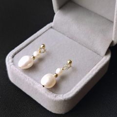 新品未使用❣️保証書あり❣️Ops. スズラン アコヤ真珠 k18PG ピアス 