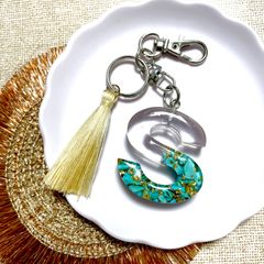 イニシャルキーホルダー S レジン